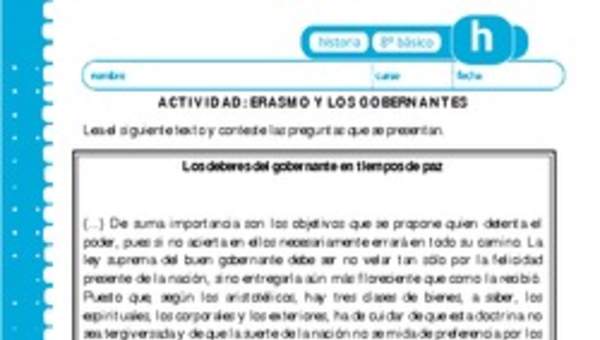 Erasmo y los gobernantes Erasmo y los gobernantes