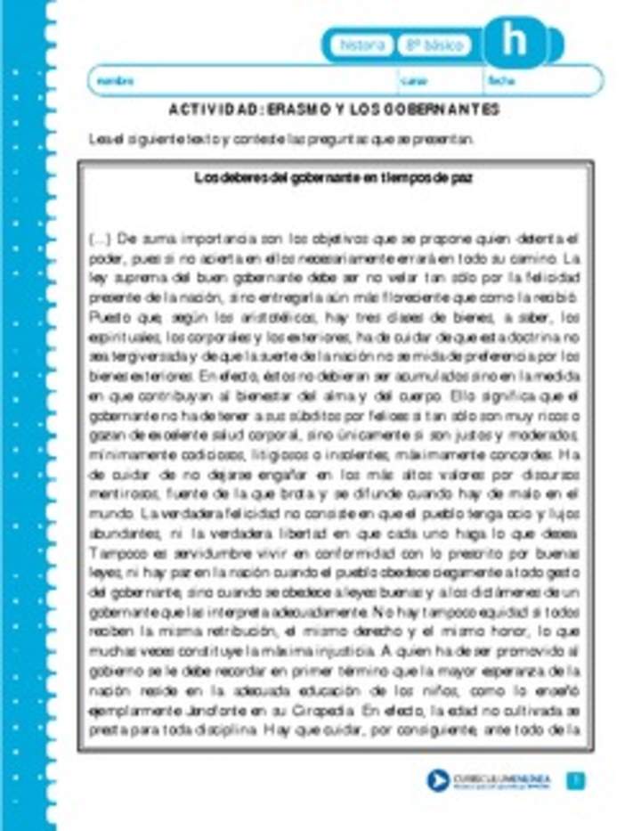Erasmo y los gobernantes Erasmo y los gobernantes