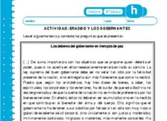 Erasmo y los gobernantes Erasmo y los gobernantes