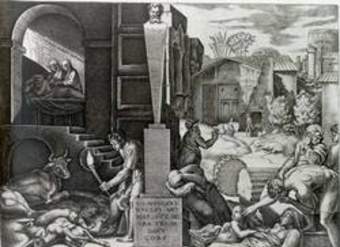 Grabado peste negra Grabado peste negra