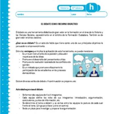 El debate como recurso didáctico El debate como recurso didáctico