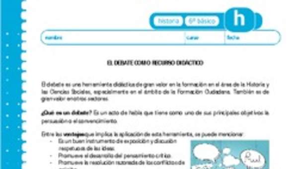 El debate como recurso didáctico El debate como recurso didáctico