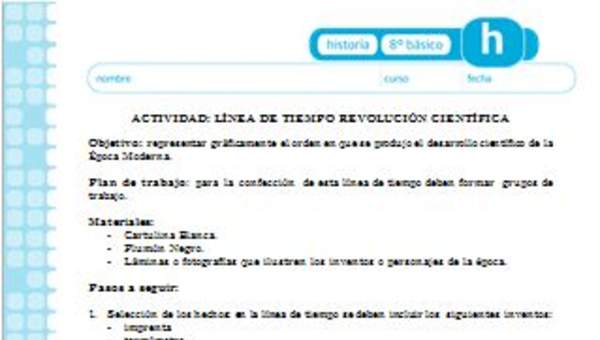 Línea tiempo Revolución Científica Línea tiempo Revolución Científica
