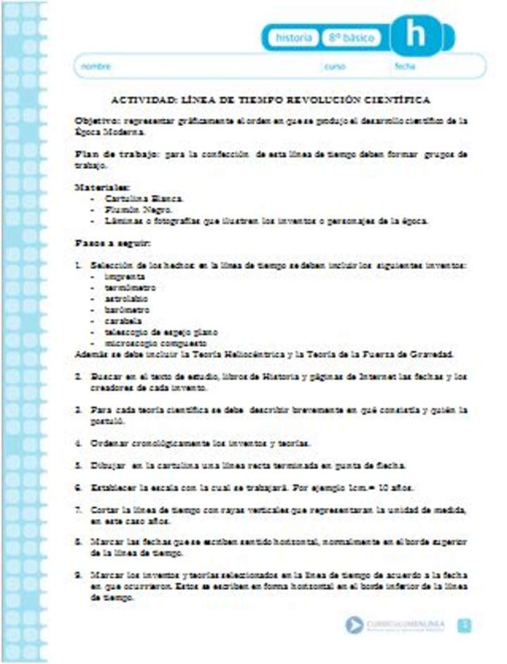 Línea tiempo Revolución Científica Línea tiempo Revolución Científica