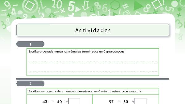 Composición y descomposición de números Composición y descomposición de números
