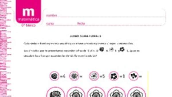 Juego: suma floral 1 Juego: suma floral 1