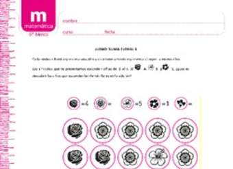 Juego: suma floral 1 Juego: suma floral 1