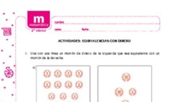 Equivalencias con dinero Equivalencias con dinero