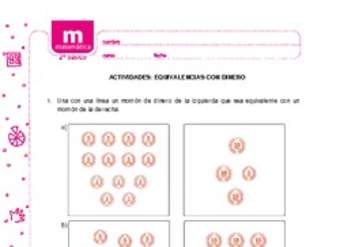 Equivalencias con dinero Equivalencias con dinero