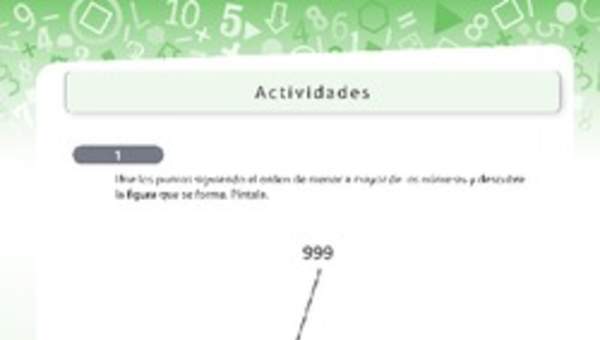 Ordenando números y formando figuras Ordenando números y formando figuras