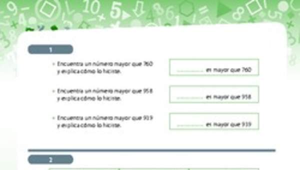Resolución de problemas que involucra comparación de números 3 Resolución de problemas que involucra comparación de números 3