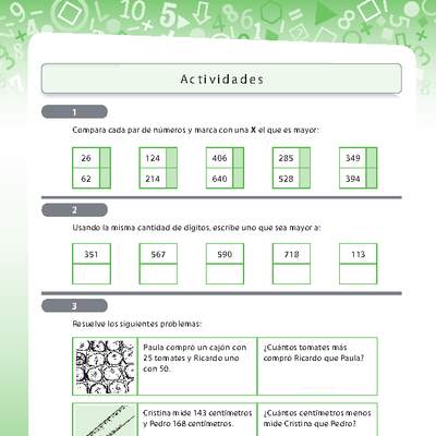 Mayor y menor en el ámbito del 0 al 10 Mayor y menor en el ámbito del 0 al 10