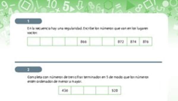 Ordenando números de menor a mayor Ordenando números de menor a mayor