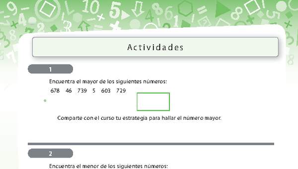 Estrategias para ordenar números Estrategias para ordenar números