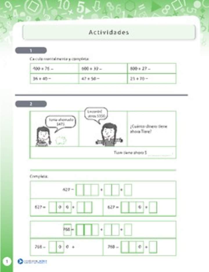 Resolución de problemas que involucra adición de números naturales de tres dígitos 2 Resolución de problemas que involucra adición de números naturales de tres dígitos 2