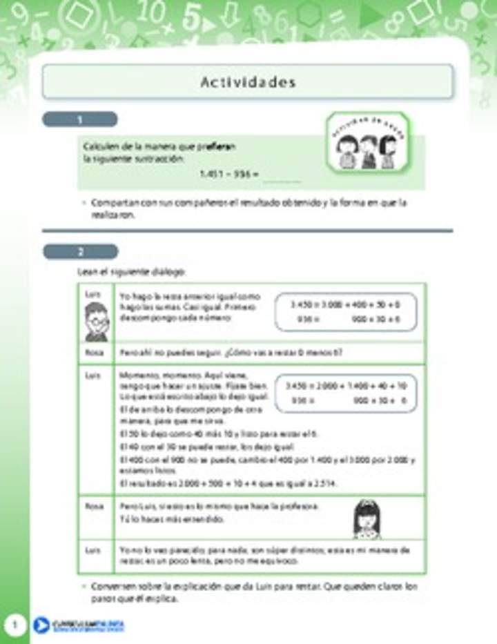 Números y operaciones 4 Números y operaciones 4