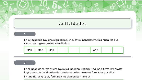 Números y operaciones 1 Números y operaciones 1