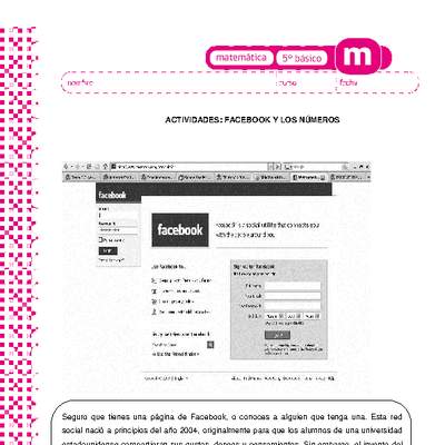 Facebook y los números Facebook y los números