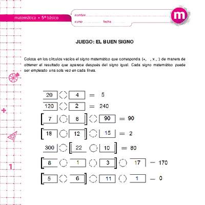 Juego: el buen signo Juego: el buen signo