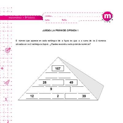 Juego: la pirámide cifrada 1 Juego: la pirámide cifrada 1