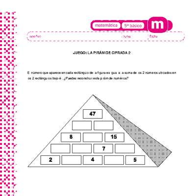 Juego: la pirámide cifrada 2 Juego: la pirámide cifrada 2