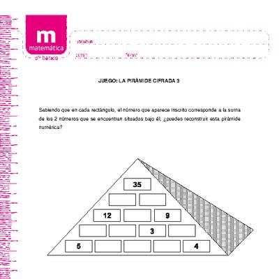 Juego: la pirámide cifrada 3 Juego: la pirámide cifrada 3