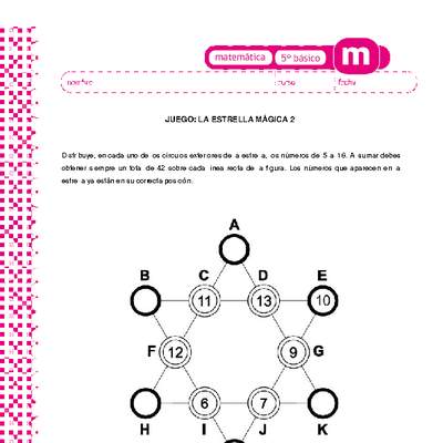 Juego: la estrella mágica 2 Juego: la estrella mágica 2