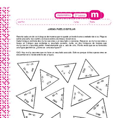 Juego: puzzle estelar Juego: puzzle estelar