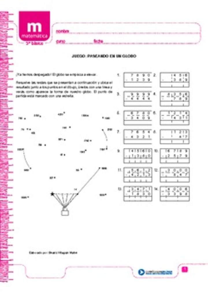 Juego: paseando en un globo Juego: paseando en un globo