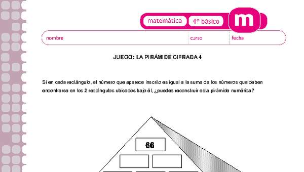Juego: la pirámide cifrada 4 Juego: la pirámide cifrada 4