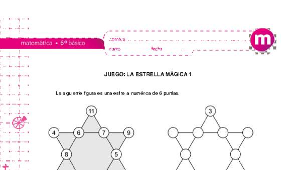 Juego: la estrella mágica 1 Juego: la estrella mágica 1