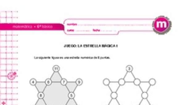 Juego: la estrella mágica 1 Juego: la estrella mágica 1