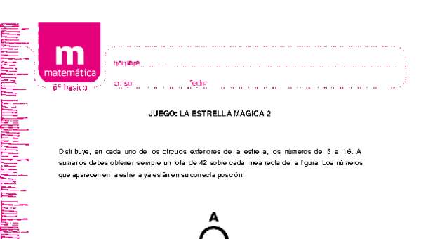 Juego: la estrella mágica 2 Juego: la estrella mágica 2