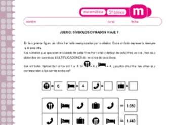 Juego: símbolos cifrados viaje 1 Juego: símbolos cifrados viaje 1