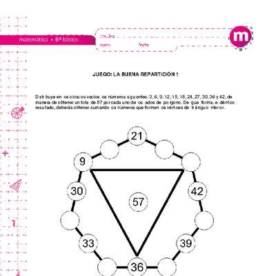 Juego: la buena repartición 1 Juego: la buena repartición 1