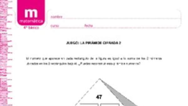 Juego: la pirámide cifrada 2 Juego: la pirámide cifrada 2