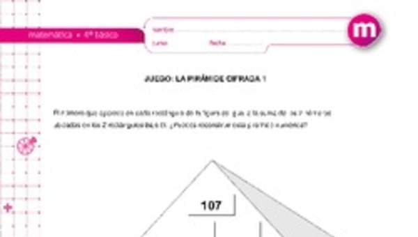 Juego: la pirámide cifrada 1 Juego: la pirámide cifrada 1