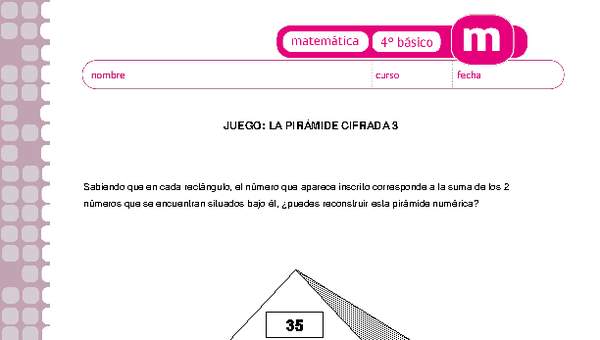 Juego: la pirámide cifrada 3 Juego: la pirámide cifrada 3