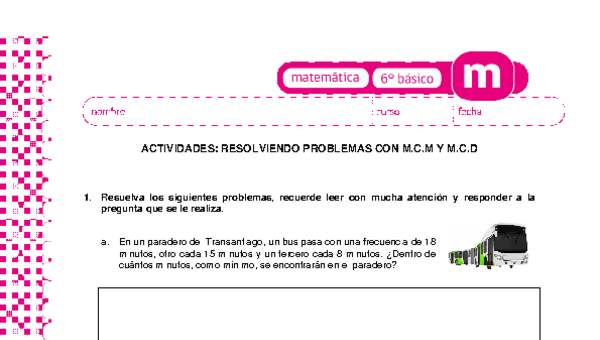 Resolviendo problemas con m.c.m y m.c.d Resolviendo problemas con m.c.m y m.c.d