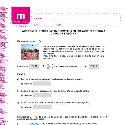Demostrar que comprenden las razones en forma gráfica y simbólica Demostrar que comprenden las razones en forma gráfica y simbólica