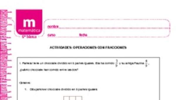 Operaciones con fracciones Operaciones con fracciones