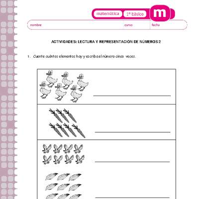 Lectura y representación de números 2 Lectura y representación de números 2