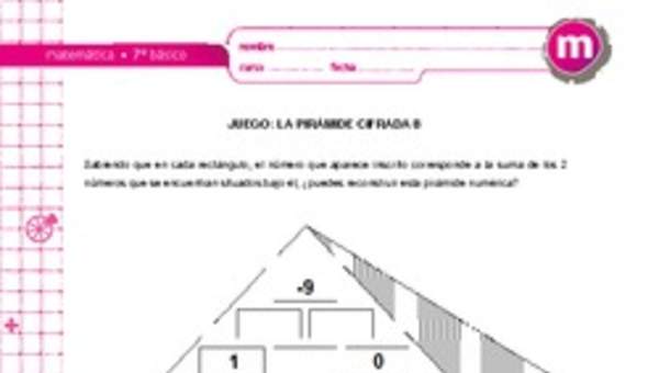 Juego: La pirámide cifrada 8 Juego: La pirámide cifrada 8