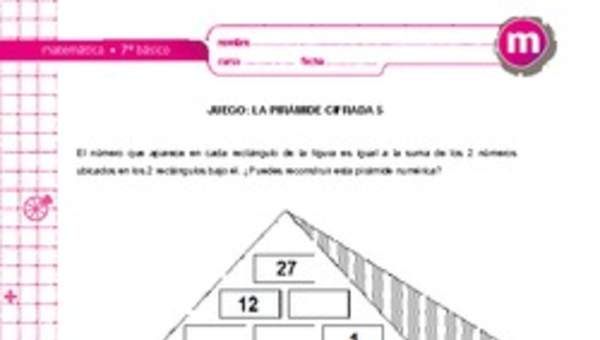 Juego: La pirámide cifrada 5 Juego: La pirámide cifrada 5