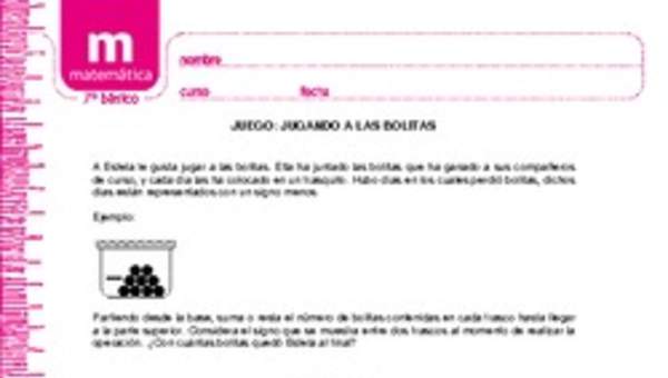 Juego: Jugando a las bolitas Juego: Jugando a las bolitas