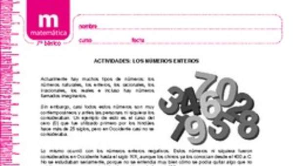 Los números enteros Los números enteros
