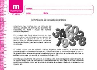 Los números enteros Los números enteros