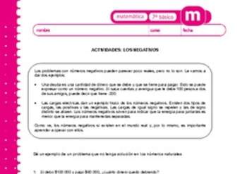 Los negativos Los negativos