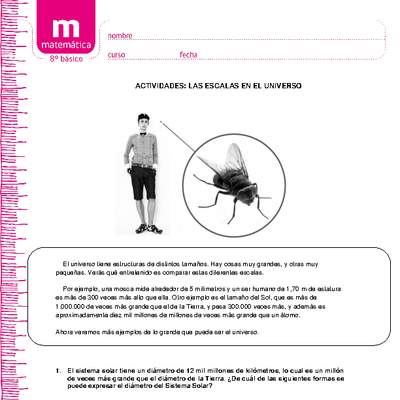 Las escalas en el universo Las escalas en el universo