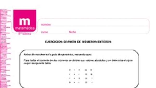 División de números enteros División de números enteros